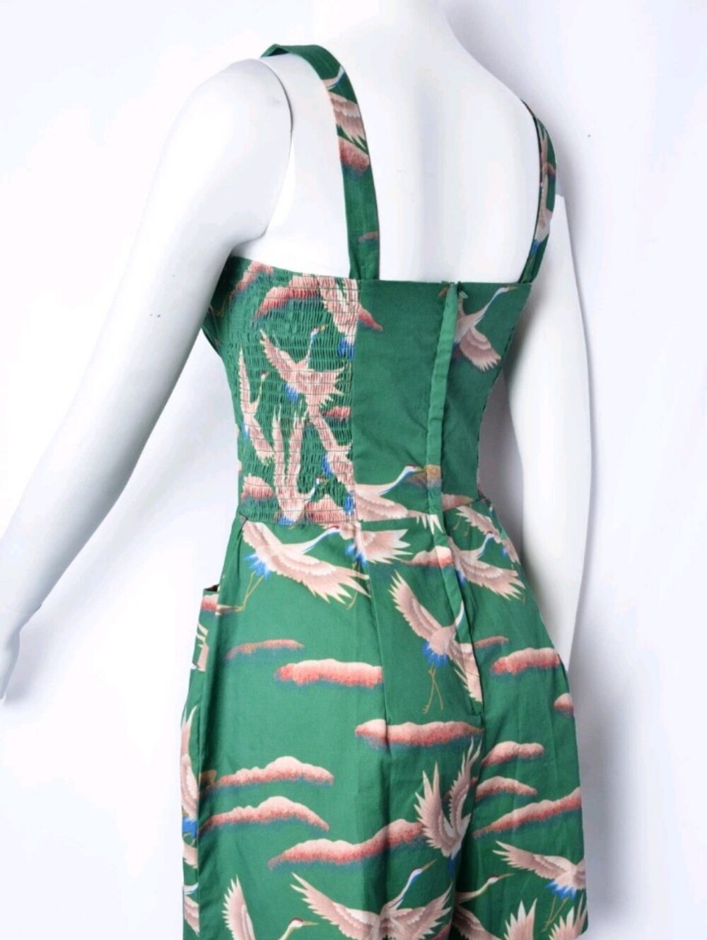 Nwt Unique Vintage Cranes Romper Swim Medium - Picture 6 of 7